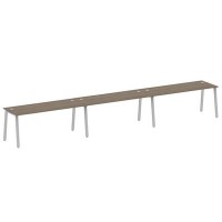 Metal System Style БА.СМ-3.5 (Вяз благородный/серый) Рабочая станция на 3 раб.места на А-образном м/к