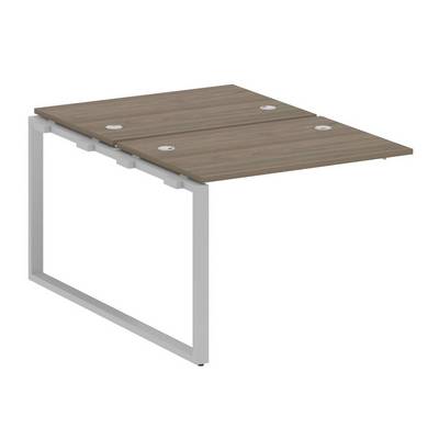 Metal System Style БО.ПРС-СП-2.1 (Вяз благородный/серый) Проходной наборный элемент рабочей станции на О-образном м/к (проходная опора Б.ОСП-147, две столешницы, два комплекта траверс)