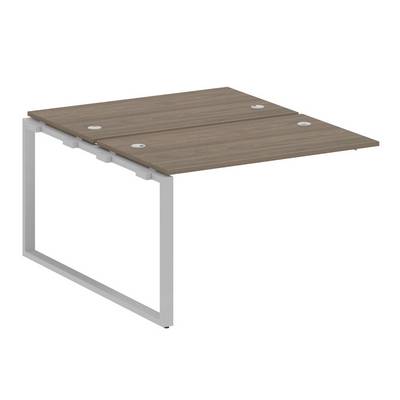 Metal System Style БО.ПРС-СП-2.2 (Вяз благородный/серый) Проходной наборный элемент рабочей станции на О-образном м/к (проходная опора Б.ОСП-147, две столешницы, два комплекта траверс)