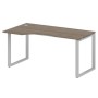 Metal System Style БО.СА-1 Л (Вяз благородный/серый) Стол криволинейный левый на О-образном м/к