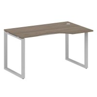 Metal System Style БО.СА-2 Пр (Вяз благородный/серый) Стол криволинейный правый на О-образном м/к