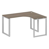 Metal System Style БО.СА-3 Пр (Вяз благородный/серый) Стол криволинейный правый на О-образном м/к