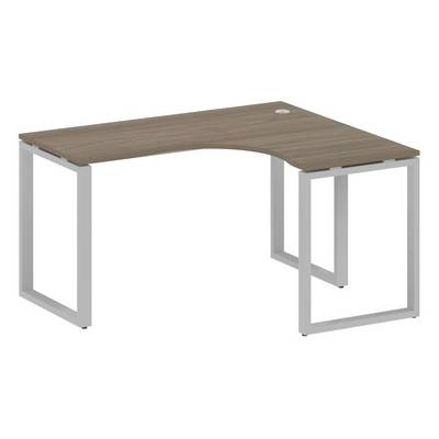 Metal System Style БО.СА-3 Пр (Вяз благородный/серый) Стол криволинейный правый на О-образном м/к