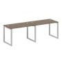 Metal System Style БО.СМ-2.2 (Вяз благородный/серый) Рабочая станция на 2 раб.места на О-образном м/к
