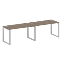 Metal System Style БО.СМ-2.3 (Вяз благородный/серый) Рабочая станция на 2 раб.места на О-образном м/к