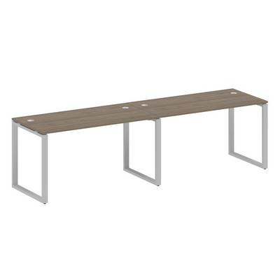 Metal System Style БО.СМ-2.3 (Вяз благородный/серый) Рабочая станция на 2 раб.места на О-образном м/к