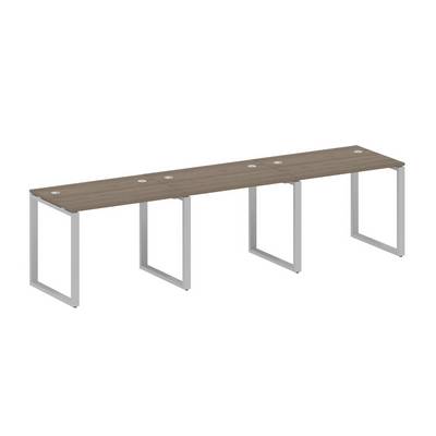 Metal System Style БО.СМ-3.1 (Вяз благородный/серый) Рабочая станция на 3 раб.места на О-образном м/к