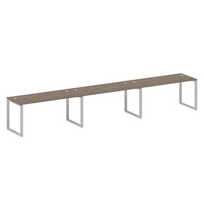 Metal System Style БО.СМ-3.4 (Вяз благородный/серый) Рабочая станция на 3 раб.места на О-образном м/к