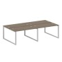 Metal System Style БО.СМ-4.3 (Вяз благородный/серый) Рабочая станция на 4 раб.места на О-образном м/к
