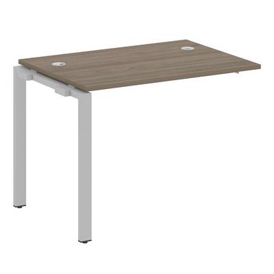 Metal System Style БП.ПРС-СП-1.1 (Вяз благородный/серый) Проходной наборный элемент рабочей станции на П-образном м/к (проходная опора Б.ОСП-72, столешница, комплект траверс)