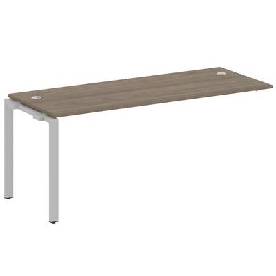 Metal System Style БП.ПРС-СП-1.5 (Вяз благородный/серый) Проходной наборный элемент рабочей станции на П-образном м/к (проходная опора Б.ОСП-72, столешница, комплект траверс)