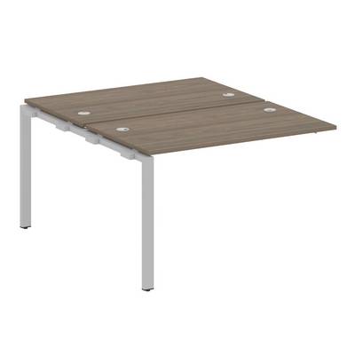 Metal System Style БП.ПРС-СП-2.2 (Вяз благородный/серый) Проходной наборный элемент рабочей станции  на П-образном м/к  (проходная опора Б.ОСП-147, две столешницы, два комплекта траверс)