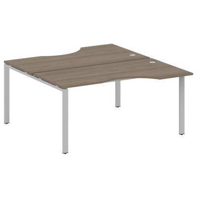 Metal System Style БП.РАС-СА-2.1 (Вяз благородный/серый) Рабочая станция криволинейная на П-образном м/к