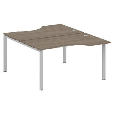 Metal System Style БП.РАС-СА-2.2 (Вяз благородный/серый) Рабочая станция криволинейная на П-образном м/к