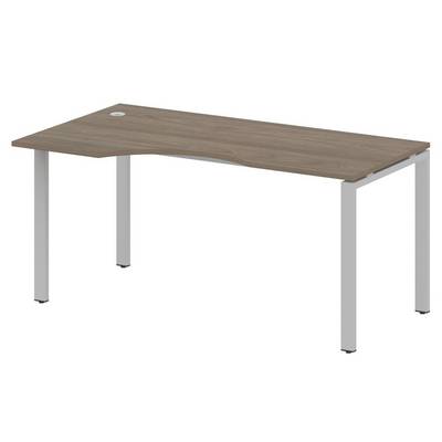 Метал Систем БП.СА-1 Л (Вяз благородный/серый) Стол криволинейный левый на П-образном м/к