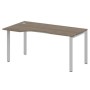 Метал Систем БП.СА-1 Л (Вяз благородный/серый) Стол криволинейный левый на П-образном м/к
