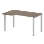 Metal System Style БП.СА-2 Л (Вяз благородный/серый) Стол криволинейный левый на П-образном м/к
