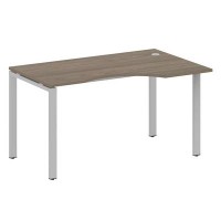 Metal System Style БП.СА-2 Пр (Вяз благородный/серый) Стол криволинейный правый на П-образном м/к
