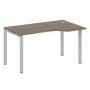 Metal System Style БП.СА-2 Пр (Вяз благородный/серый) Стол криволинейный правый на П-образном м/к