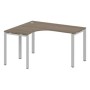 Metal System Style БП.СА-3 Л (Вяз благородный/серый) Стол криволинейный левый на П-образном м/к