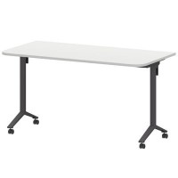 Моби МБ22-140.70Р (Белый/Антрацит) Стол мобильный складной радиусный