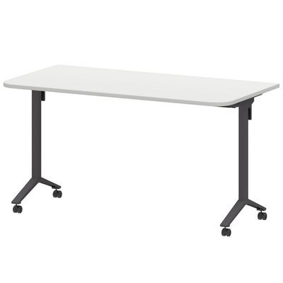 Моби МБ22-140.70Р (Белый/Антрацит) Стол мобильный складной радиусный