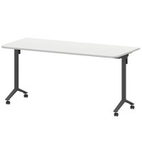 Моби МБ22-160.70Р (Белый/Антрацит) Стол мобильный складной радиусный