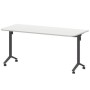Моби МБ22-160.70Р (Белый/Антрацит) Стол мобильный складной радиусный