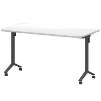 Моби МБ25-140.70Р (Белый/Антрацит) Стол мобильный складной радиусный