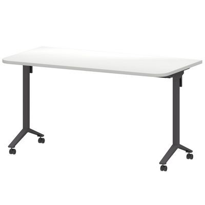 Моби МБ25-140.70Р (Белый/Антрацит) Стол мобильный складной радиусный