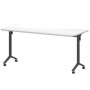 Моби МБ25-160.70Р (Белый/Антрацит) Стол мобильный складной радиусный