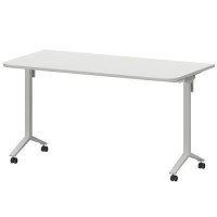 Моби МБ22-140.70Р (Белый/Белый) Стол мобильный складной радиусный