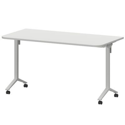 Моби МБ22-140.70Р (Белый/Белый) Стол мобильный складной радиусный