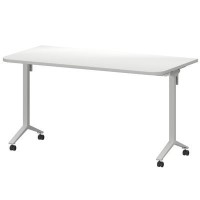 Моби МБ25-140.70Р (Белый/Белый) Стол мобильный складной радиусный