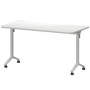 Моби МБ25-140.70Р (Белый/Белый) Стол мобильный складной радиусный