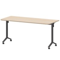 Моби МБ22-160.70Р (Бук/Антрацит) Стол мобильный складной радиусный