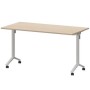 Моби МБ22-140.70 (Бук/Белый) Стол мобильный складной