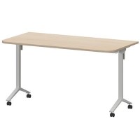 Моби МБ22-140.70Р (Бук/Белый) Стол мобильный складной радиусный
