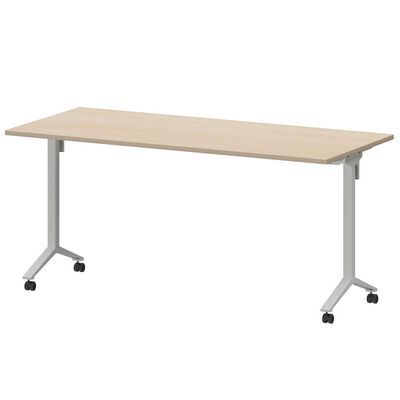 Моби МБ22-160.70 (Бук/Белый) Стол мобильный складной
