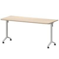 Моби МБ22-160.70Р (Бук/Белый) Стол мобильный складной радиусный