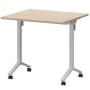 Моби МБ22-80.70 (Бук/Белый) Стол мобильный складной