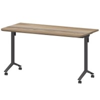 Моби МБ25-140.70Р (Дуб сафари/Антрацит) Стол мобильный складной радиусный