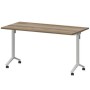 Моби МБ25-140.70 (Дуб сафари/Белый) Стол мобильный складной