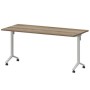 Моби МБ25-160.70 (Дуб сафари/Белый) Стол мобильный складной