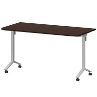Моби МБ22-140.70Р (Дуб венге/Белый) Стол мобильный складной радиусный