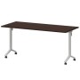 Моби МБ22-160.70 (Дуб венге/Белый) Стол мобильный складной