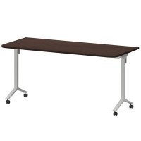 Моби МБ22-160.70Р (Дуб венге/Белый) Стол мобильный складной радиусный