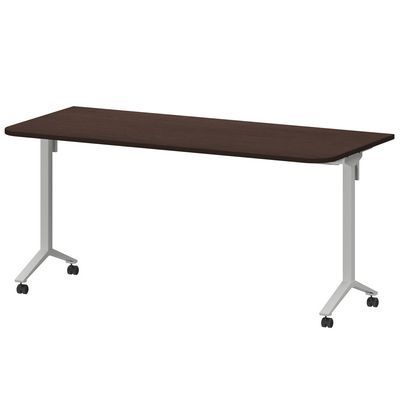 Моби МБ22-160.70Р (Дуб венге/Белый) Стол мобильный складной радиусный
