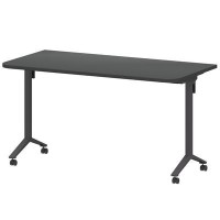 Моби МБ25-140.70Р (Графит/Антрацит) Стол мобильный складной радиусный