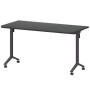 Моби МБ25-140.70Р (Графит/Антрацит) Стол мобильный складной радиусный
